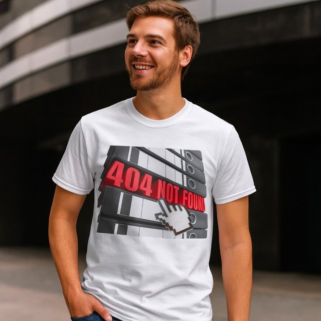 Camiseta 404 Mensagem de erro de site não encontrada (Criador carregado)