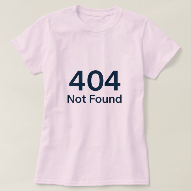 Camiseta 404 Não Encontrado (Frente do Design)
