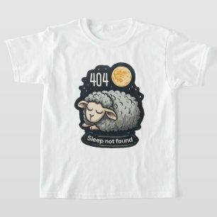 Camiseta 404 O Sono Não Foi Encontrado - Ovelha de Desenho 