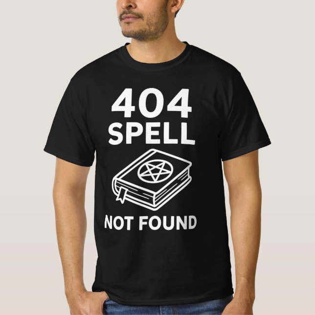 Camiseta 404 SPELL NOT FOUND | Wizard Tech Support Funny Ga (Frente)