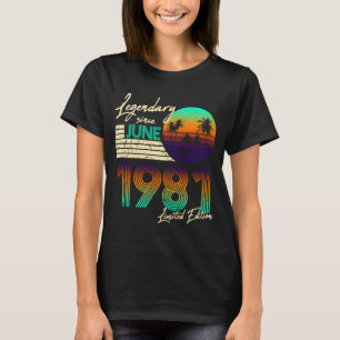 Camiseta 40.º aniversário Legendário Desde Junho De 1981 40