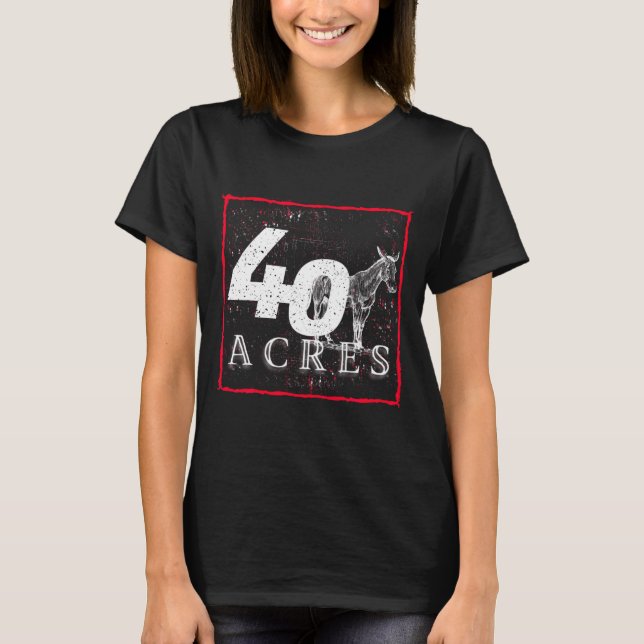 Camiseta 40 Acres E Uma Mula História Negra  (Frente)