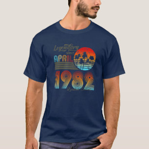 Camiseta 40. Aniversário 40 Legendário Desde Abril De 1982