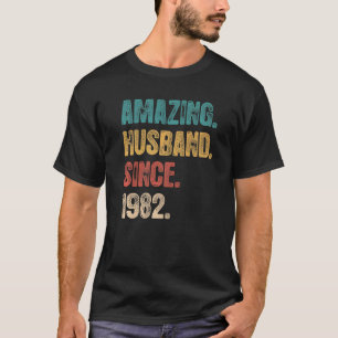 Camiseta 40 Aniversário De Casamento Para Ele Um Marido Inc