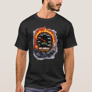 Camiseta 40 Anos Acelerador Total Nascido em 1985 Velocímet