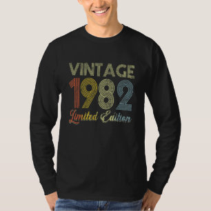 Camiseta 40 Anos De Estar Incrível Vintage 1982 Retro 40th