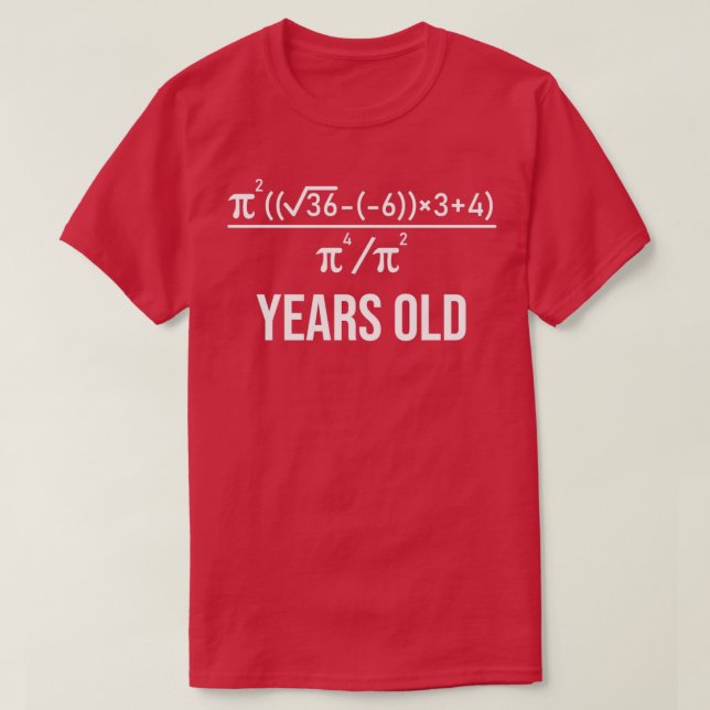 Camiseta 40 anos de idade Equação de álgebra Engraçada aniv (Frente do Design)