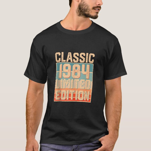 Camiseta 40 anos de idade Gift Classic 1984 Limited Edition (Frente)