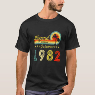 Camiseta 40 anos de idade incrível desde outubro de 1982 40