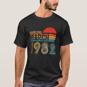 Camiseta 40 Anos De Idade, Retrô Birthday Oferece Legenda 