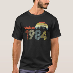 Camiseta 40 Anos de Idade Vinho 1984 Edição Limitada 40º