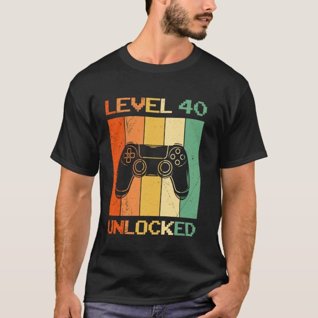Camiseta 40 anos de jogos de ANIVERSÁRIO DE 40 ANOS não blo (Frente)