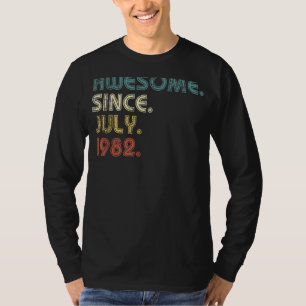 Camiseta 40 anos é incrível desde julho de 1982 40º anivers