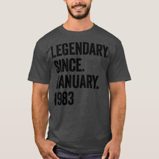 Camiseta 40 anos lendários desde Janeiro de 1983 40º aniver