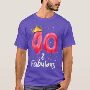 Camiseta 40 anos Oferece 40 e Fabuloso desde 1982 40º B