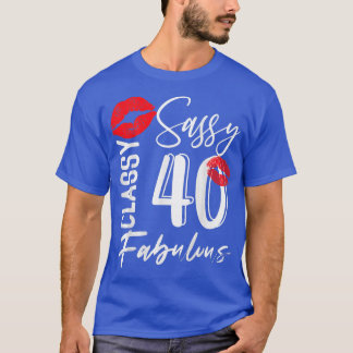 Camiseta 40 anos Oferece 40 e Fabuloso desde 1982 40º B