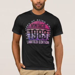 Camiseta 40 anos sendo incrível Edição Limitada Vintage