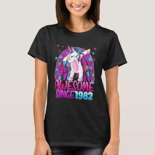 Camiseta 40 Anos Unicórnio Dabbing Birthday Unicorn Sinc