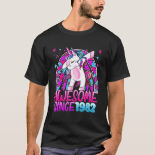 Camiseta 40 Anos Unicórnio Dabbing Birthday Unicorn Sinc