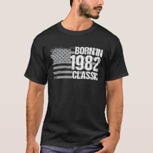 Camiseta 40 anos US Flag Vintage Classic 1982 40th