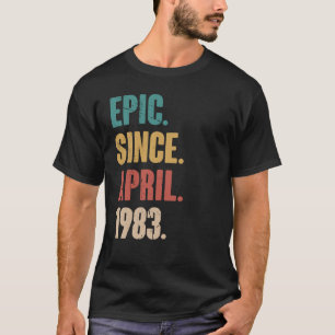 Camiseta 40 anos Vintage 1983 Aniversário 40ª Decoração