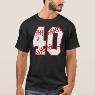 Camiseta 40 Celebração de Festa de Baile de Tema de Beisebo