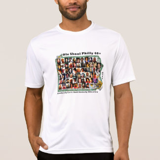 Camiseta 40+ Colagem n.o 2 - com BLASA na parte traseira