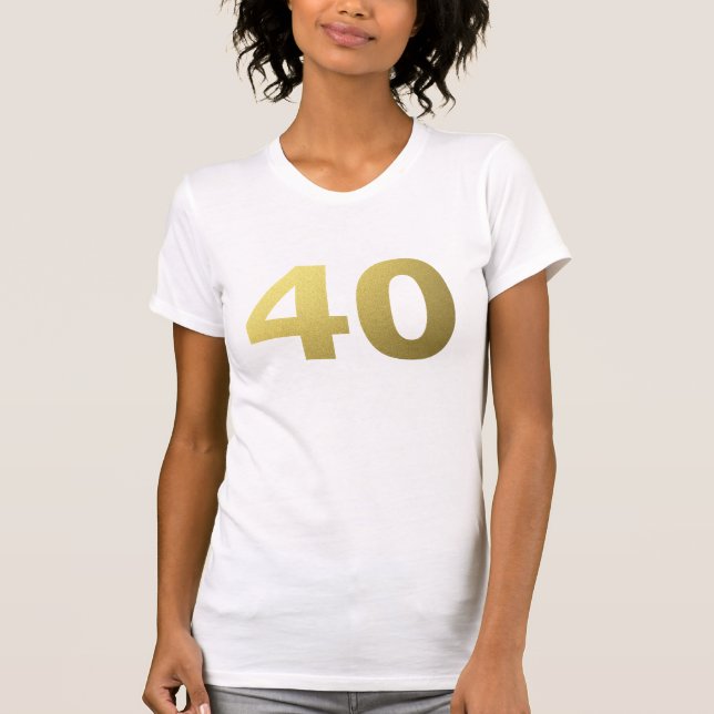 Camiseta 40 e Presente de Aniversário Fabuloso (Frente)
