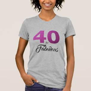 Camiseta 40 e Presente de Aniversário Fabuloso