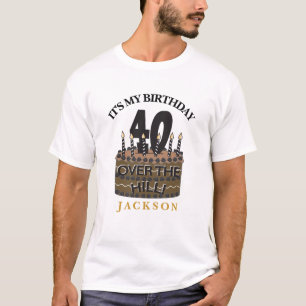 Camiseta 40 e sobre o partido do monte - aniversário de 40