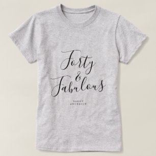 Camiseta 40 modernos presente de aniversário de 40 anos
