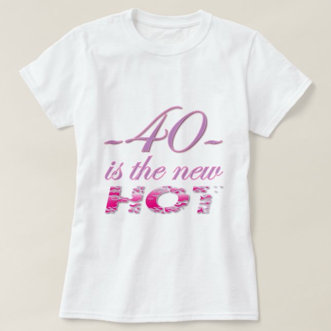 Camiseta 40 novo-quentes (Frente do Design)
