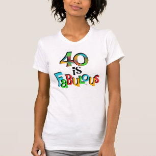 Camiseta 40 são t-shirt e presentes fabulosos do