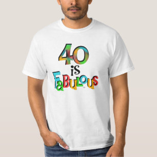 Camiseta 40 são t-shirt e presentes fabulosos do