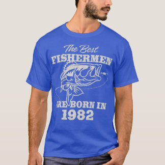 Camiseta 40 Year Old Fisherman_ Fishing 1982 40th Birthday 
