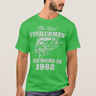 Camiseta 40 Year Old Fisherman_ Fishing 1982 40th Birthday 