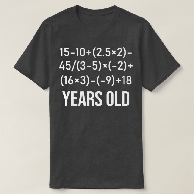 Camiseta 40 Years Old Algebra Funny Equation 40th Birthday  (Frente do Design)