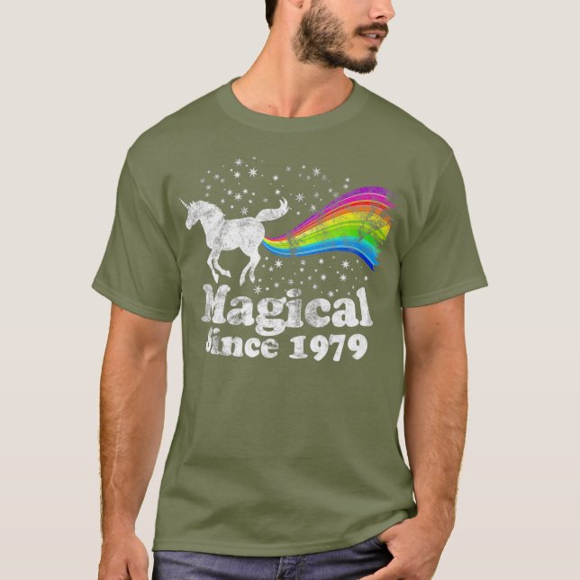 Camiseta 40th Birthday Magical Farting Unicorn Rainbow T (Frente)