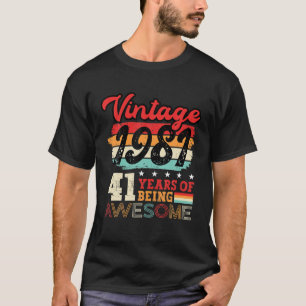 Camiseta 41º Aniversário, Legal Ideia Do Dia De Aniversário