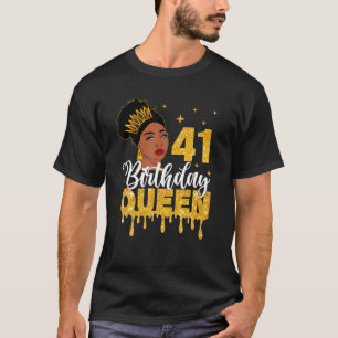 Camiseta 4100 Ruas Aniversário Rainha Coroa Doce Quarenta E