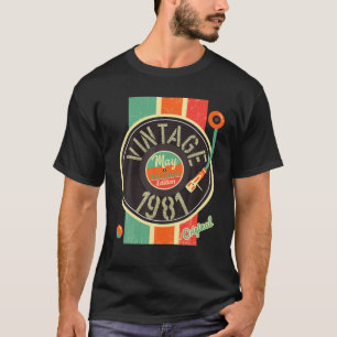 Camiseta 41 Anos Aniversário Homem 1981 Maio Mídia Turnta