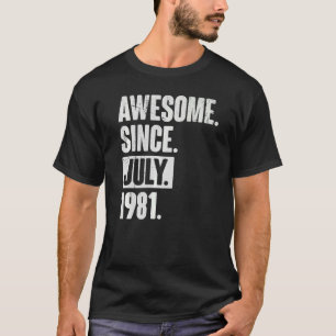 Camiseta 41 Anos De Idade 41ruas Aniversário Incrível Desde