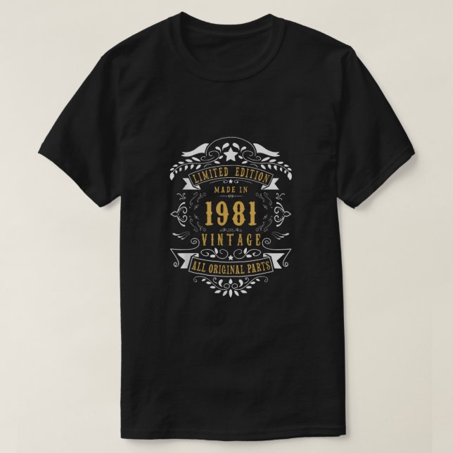 Camiseta 41 anos de idade 41ruas de aniversário Nascer em 1 (Frente do Design)