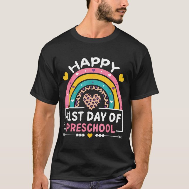 Camiseta 41 Days Of School Happy 41st Day Of Preschool Teac (Frente)