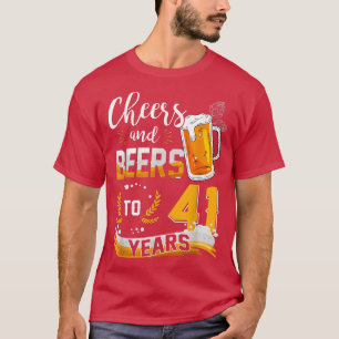 Camiseta 41 ruas Aniversário E Cervejas A 41 Anos De Nascer