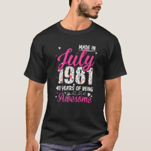 Camiseta 41rua Awesmpidia de aniversário desde julho de 198