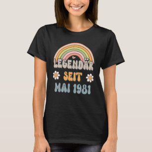 Camiseta 42º Aniversário, 42 Anos Legendário Desde Mai 198