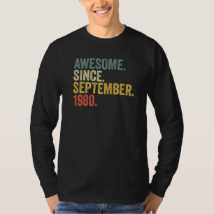 Camiseta 42º Aniversário Impressionante Desde setembro de 1