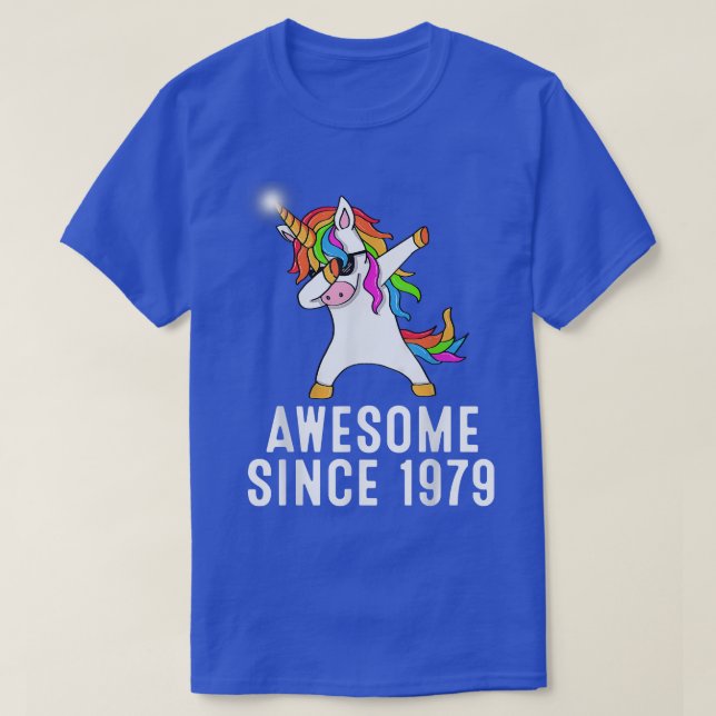 Camiseta 42º aniversário, unicórnio dab, Incrível desde 197 (Frente do Design)