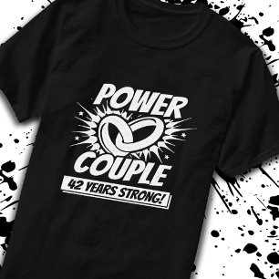 Camiseta 42º Casais Casaram-se 42 Anos Fortes